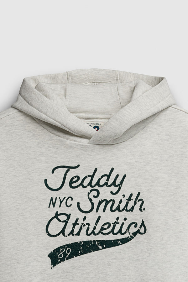 Teddy Smith Sweat S-ATHLETICS HOODY JR BLANC IVOIRE CHINE