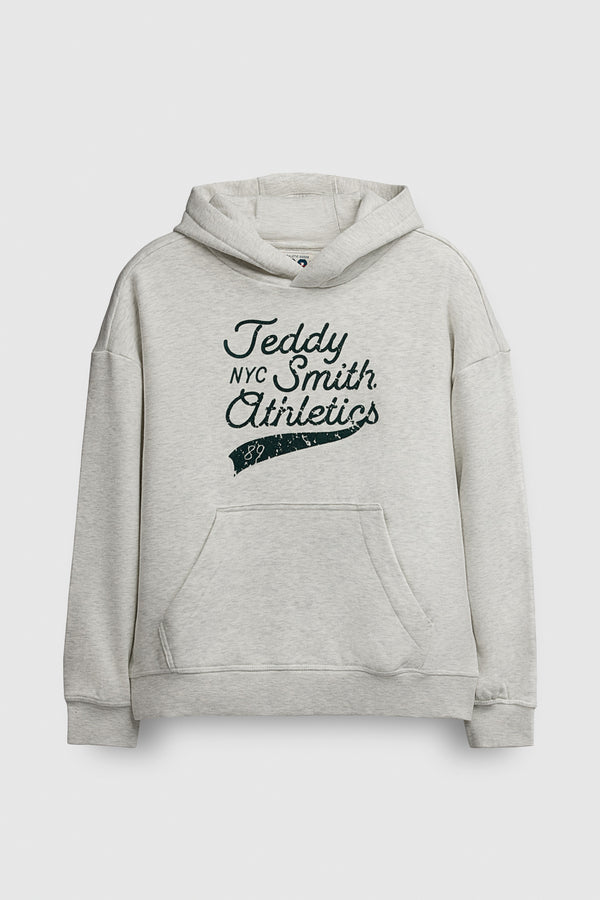 teddy smith Sweat S-ATHLETICS HOODY JR BLANC IVOIRE CHINE