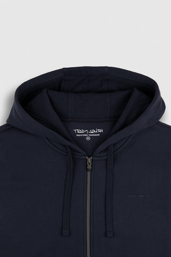Teddy Smith Sweat Zippé à Capuche GICLASS LITTLE TOTAL NAVY