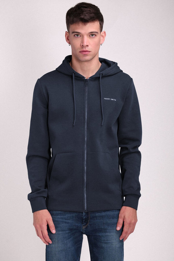 teddy smith Sweat zippé à capuche GICLASS NEOPREN TOTAL NAVY