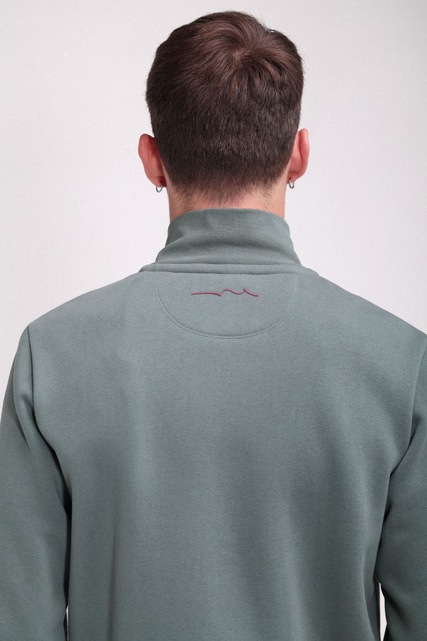 Teddy Smith Sweat Zippé Col Montant G-NARKUS ZIP VINTAGE KAKI