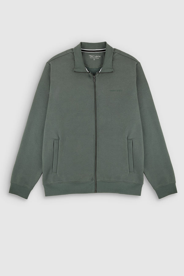 Teddy Smith Sweat Zippé Col Montant G-NARKUS ZIP VINTAGE KAKI