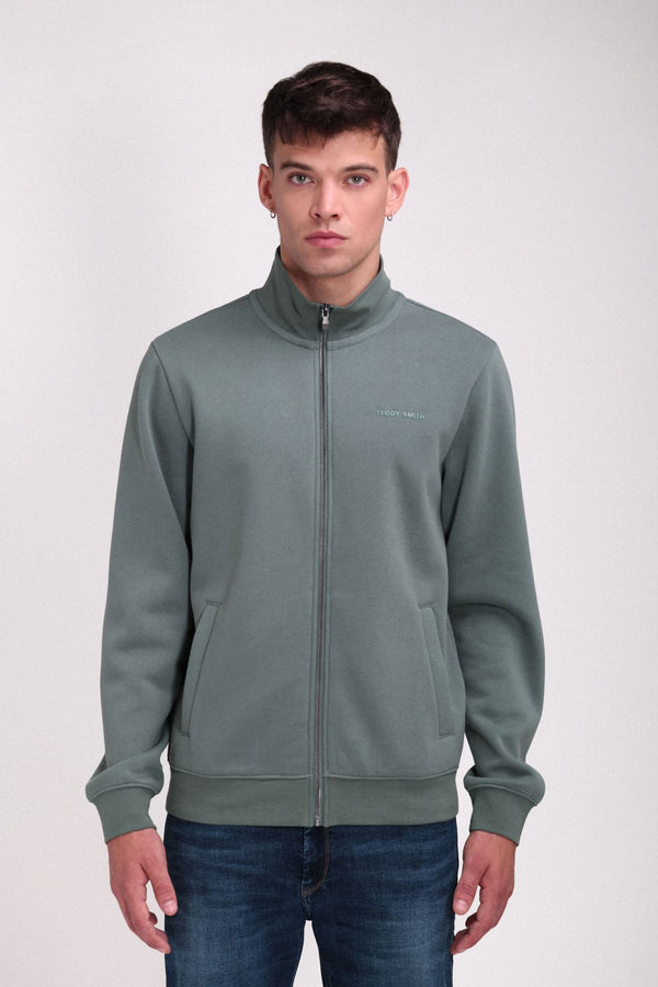 teddy smith Sweat zippé col montant G-NARKUS ZIP VINTAGE KAKI