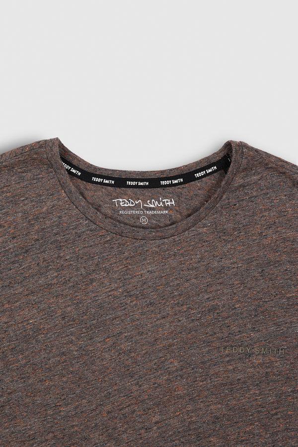 Teddy Smith T-shirt Chiné Col Rond T-NARK MELANGE BLACK