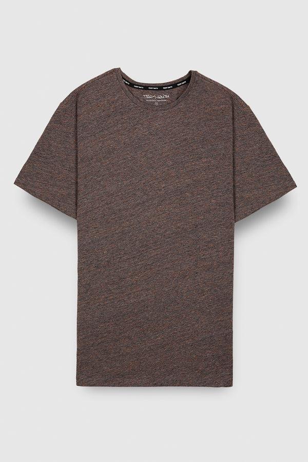teddy smith T-shirt chiné col rond T-NARK MELANGE BLACK