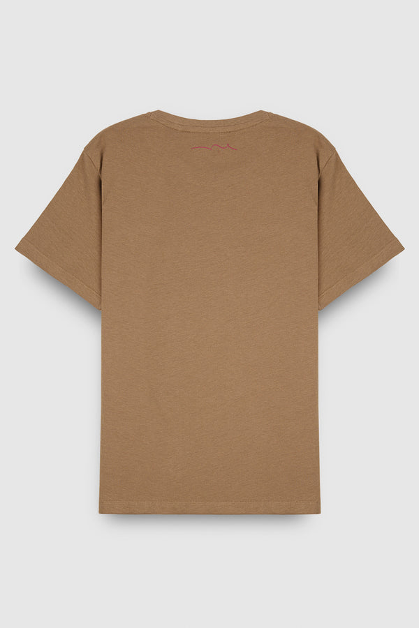 Teddy Smith T-shirt Col Rond Manches Courtes T-EVAN MC JR CHATAIN
