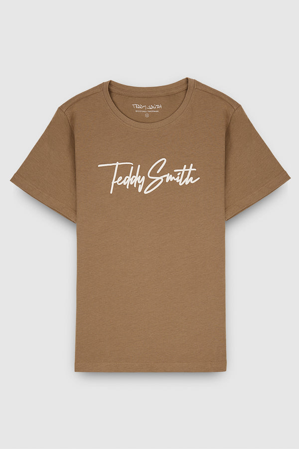 teddy smith T-shirt col rond manches courtes T-EVAN MC JR CHATAIN