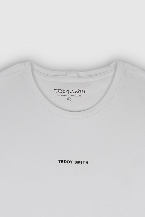Teddy Smith T-shirt Col Rond Manches Courtes T-SOY 2 MC BLANC
