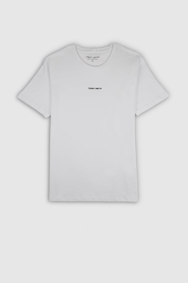teddy smith T-shirt col rond manches courtes T-SOY 2 MC BLANC