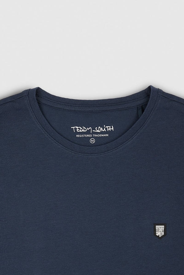 Teddy Smith T-shirt Col Rond Manches Courtes T-TAHO MC TOTAL NAVY