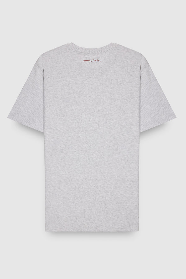 Teddy Smith T-shirt Col Rond Manches Courtes THE TEE 1 MC WHITE MELANGE