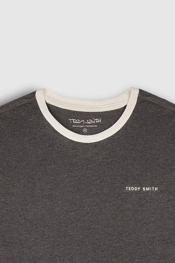 Teddy Smith T-shirt Col Rond Manches Courtes THE TEE 2 R ANTHRACITE CHINE/MIDDLE W