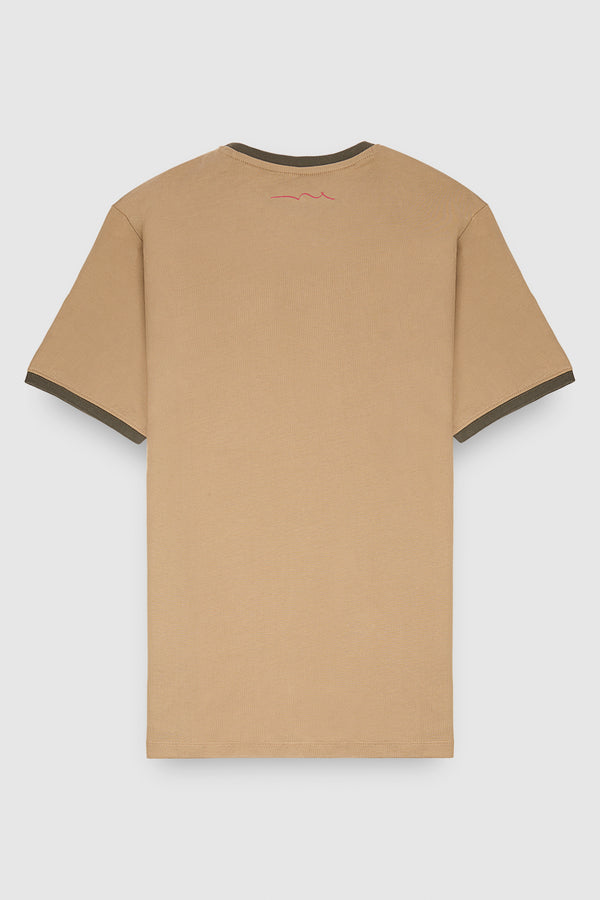 Teddy Smith T-shirt Col Rond Manches Courtes THE TEE 2 R MC MOKA BEIGE