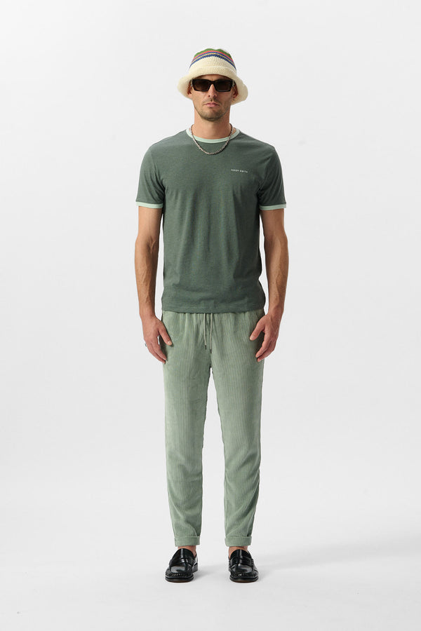 Teddy Smith T-shirt Col Rond Manches Courtes THE TEE 2 R VINTAGE KAKI CHINE