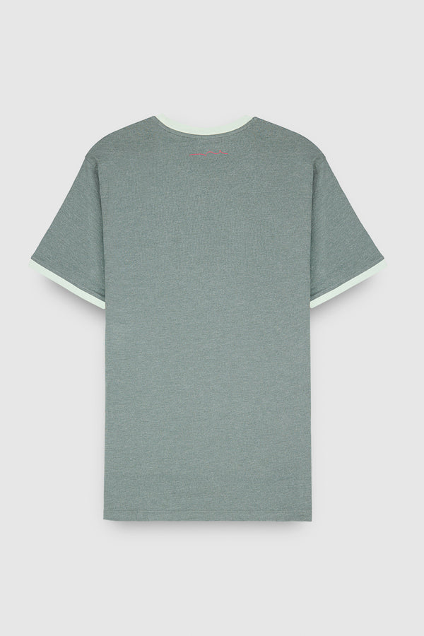 Teddy Smith T-shirt Col Rond Manches Courtes THE TEE 2 R VINTAGE KAKI CHINE