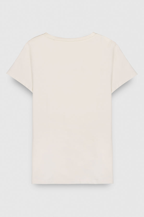 Teddy Smith T-shirt Col Rond T-RIBELLE MC JR MIDDLE WHITE