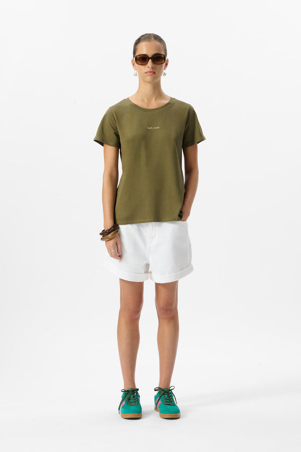 Teddy Smith T-shirt Col Rond T-RIBELLE MC SWEET JUNGLE