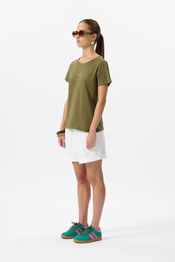 Teddy Smith T-shirt Col Rond T-RIBELLE MC SWEET JUNGLE