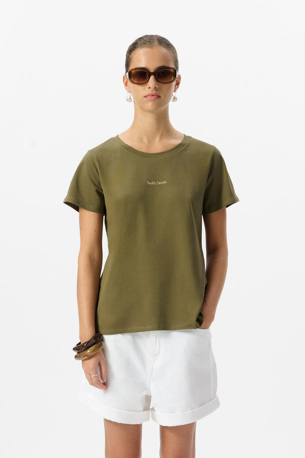 teddy smith T-shirt col rond T-RIBELLE MC SWEET JUNGLE