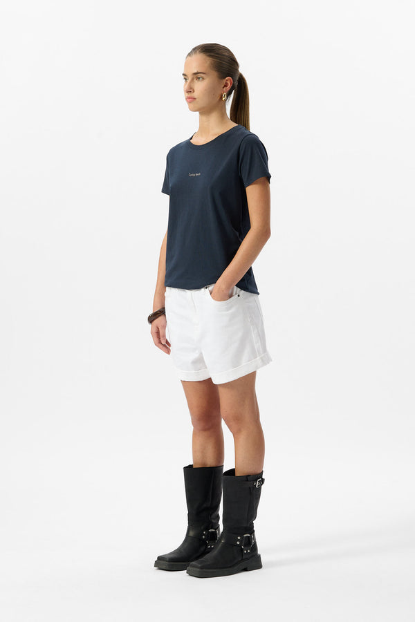 Teddy Smith T-shirt Col Rond T-RIBELLE MC TOTAL NAVY