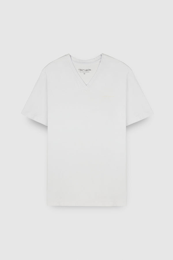 teddy smith T-shirt col V manches courtes TAWAX 2 BLANC