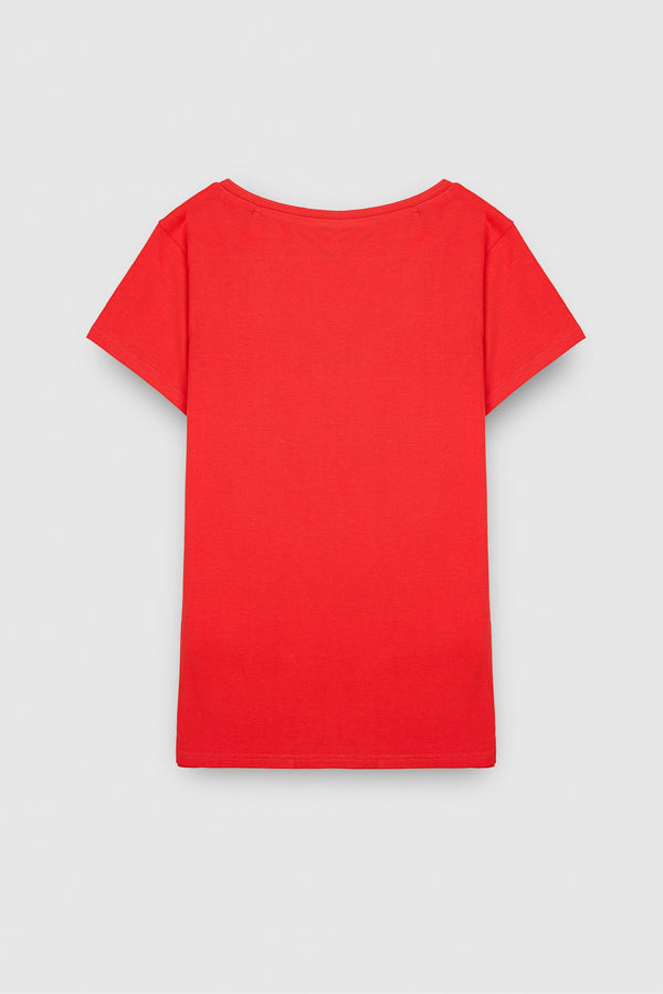 Teddy Smith T-shirt Manches Courtes T-MIA MC PUR RED