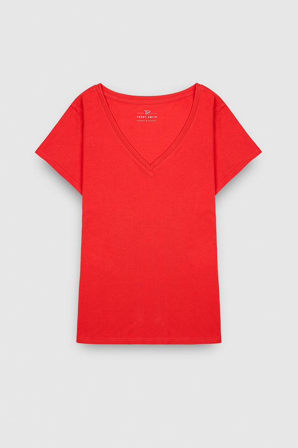 teddy smith T-shirt manches courtes T-MIA MC PUR RED