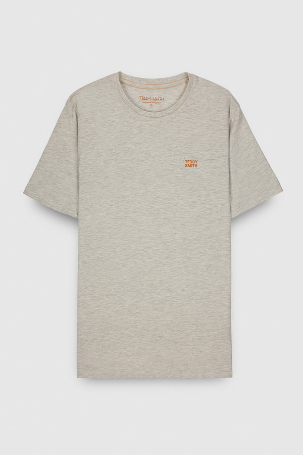 Teddy Smith T-shirt THE TEE 1 MC BLANC IVOIRE CHINE