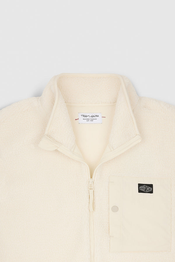 Teddy Smith Blouson B-FIELD BLANC IVOIRE