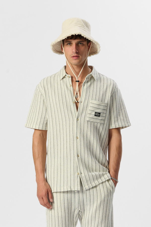 teddy smith Chemise C-AKUMA MC CREAM