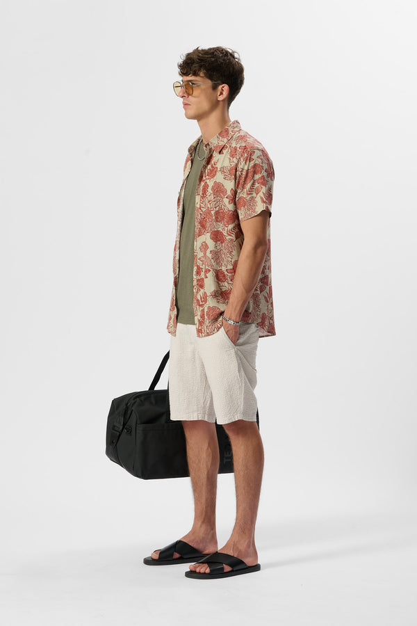 Teddy Smith Chemise C-ALBERTO MC BEIGE