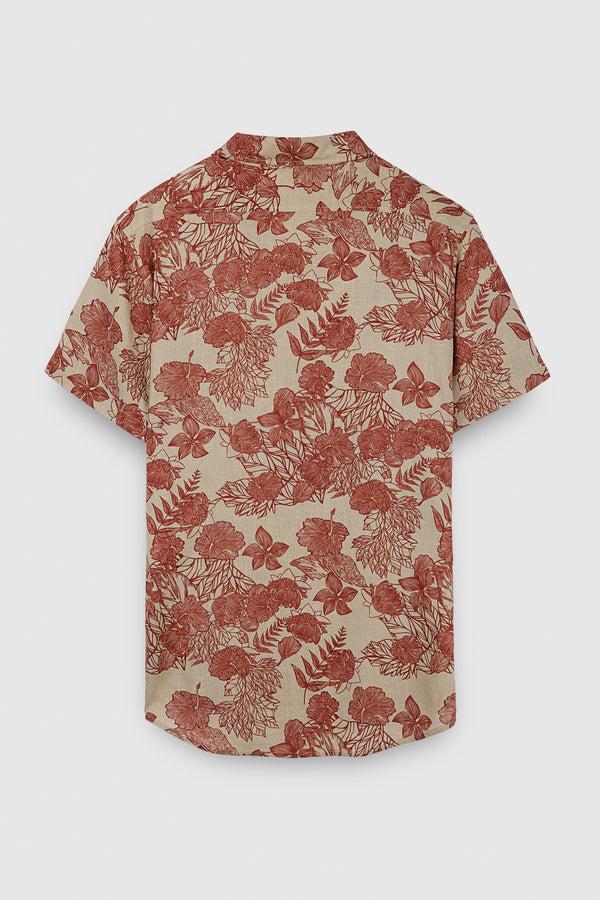 Teddy Smith Chemise C-ALBERTO MC BEIGE