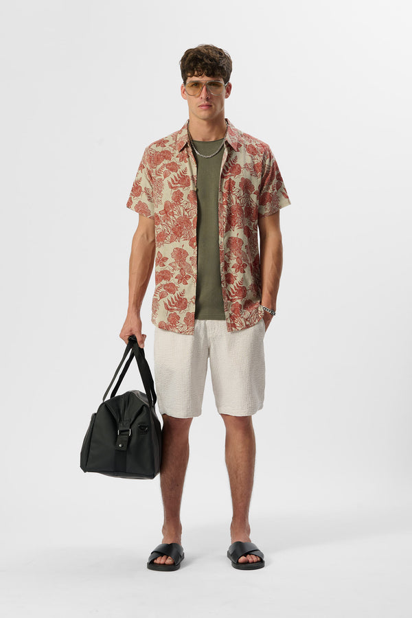 teddy smith Chemise C-ALBERTO MC BEIGE