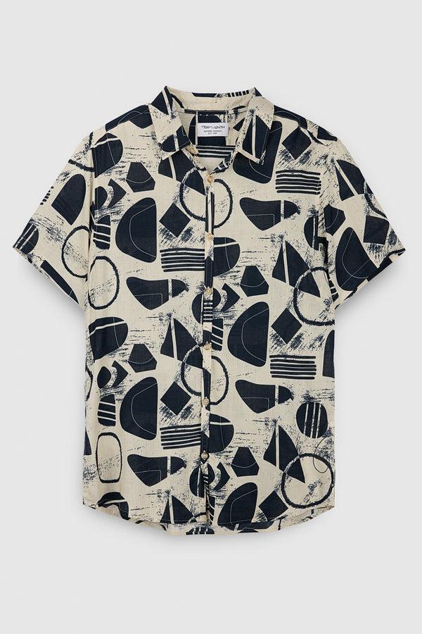 Teddy Smith Chemise C-ALBERTO MC CREAM