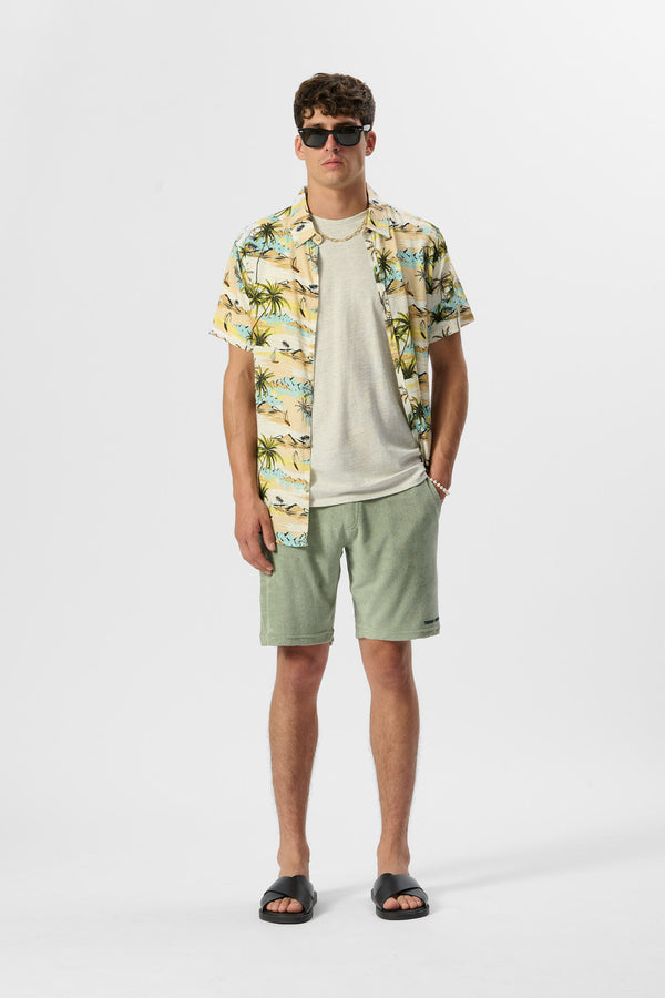 teddy smith Chemise C-ALBERTO MC VANILLE