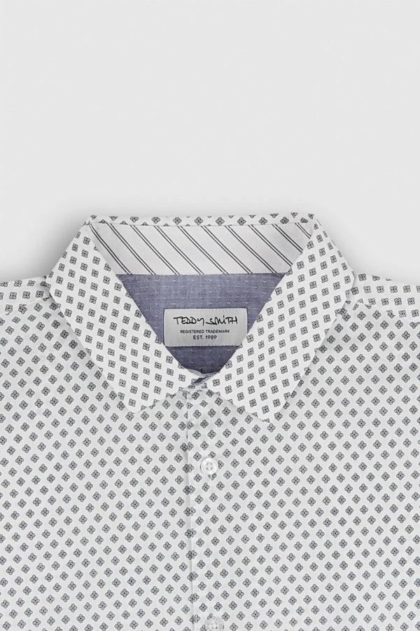 Teddy Smith Chemise C-BARCLAY ML BLANC