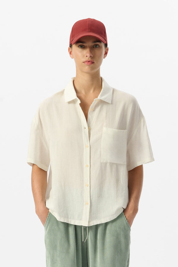 teddy smith Chemise C-ELIA MIDDLE WHITE