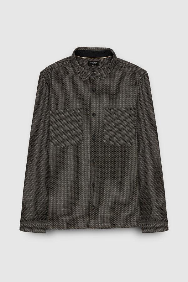 teddy smith Chemise C-FARES ML CHARBON