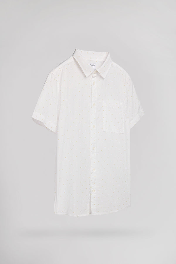 Teddy Smith Chemise C-FLORAL MC JR BLANC