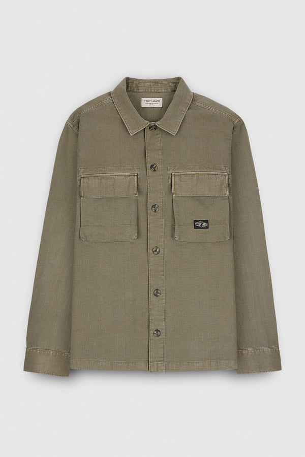 Teddy Smith Chemise C-JUSTO ML TURBULENCE KAKI