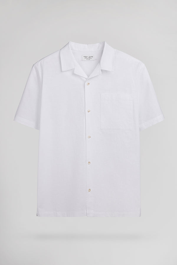 teddy smith Chemise C-LEONARD MC BLANC