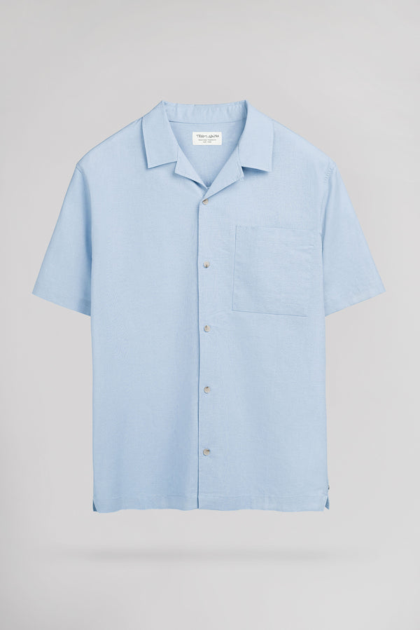 teddy smith Chemise C-LEONARD MC PASTEL BLUE