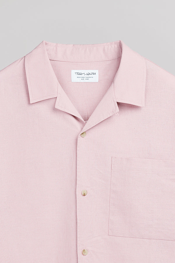 Teddy Smith Chemise C-LEONARD MC PINK SHIRT