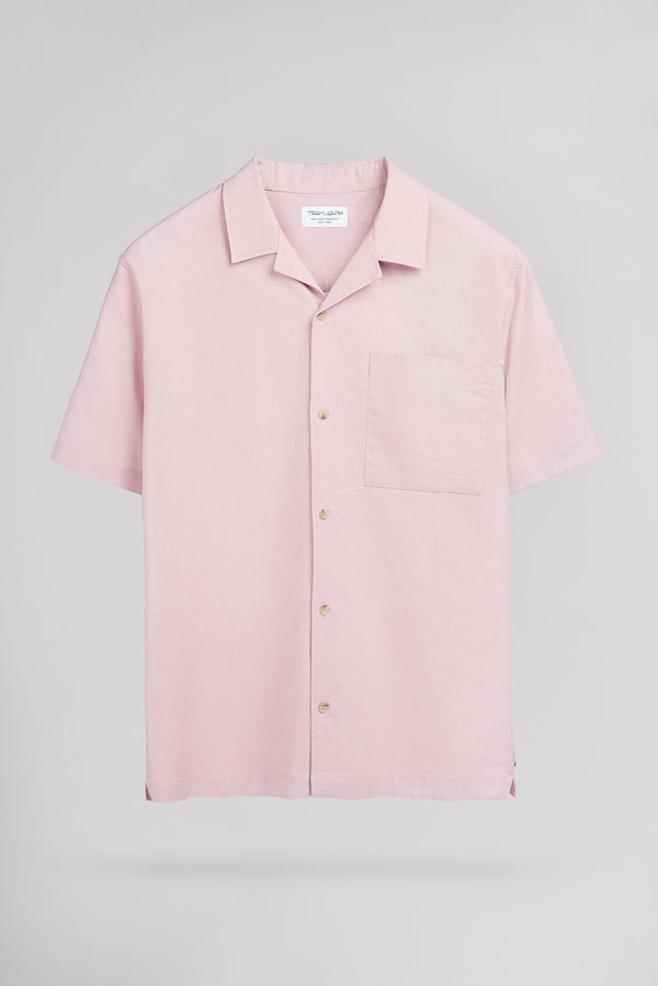 teddy smith Chemise C-LEONARD MC PINK SHIRT