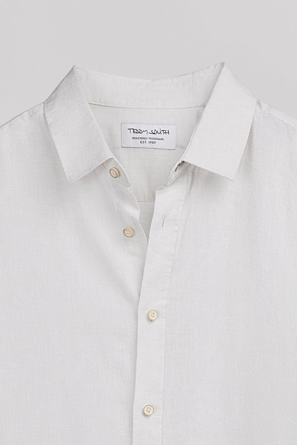 Teddy Smith Chemise C-PIETRO MC BEIGE CLAIR
