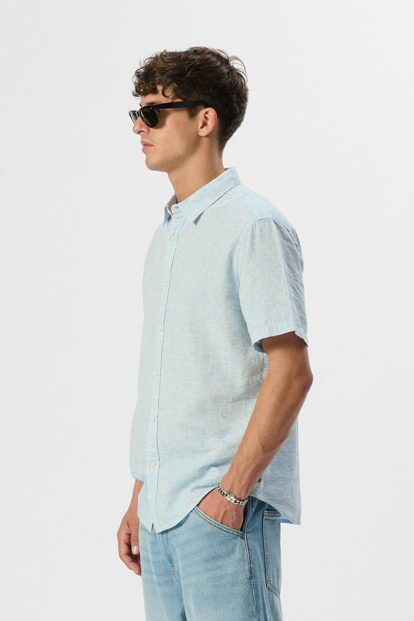 Teddy Smith Chemise C-PIETRO MC PASTEL BLUE