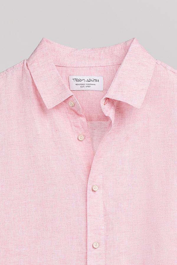 Teddy Smith Chemise C-PIETRO MC POP CORAL