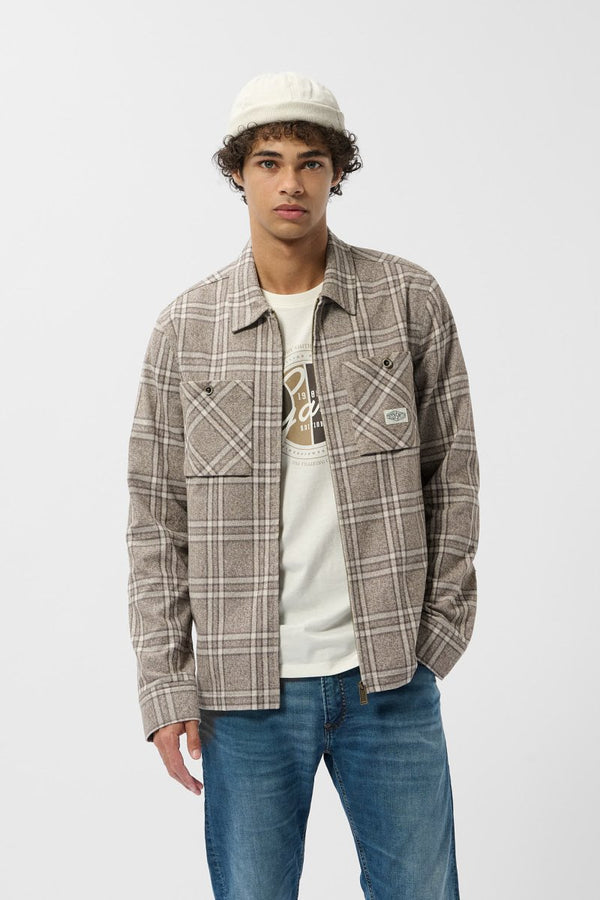 teddy smith Chemise C-STUART ML BEIGE