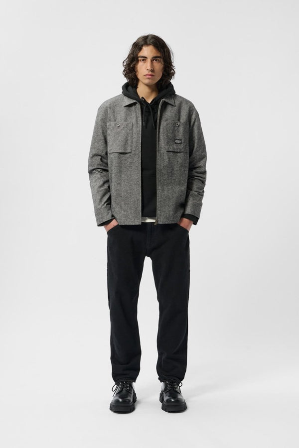 teddy smith Chemise C-STUART ML CHARBON