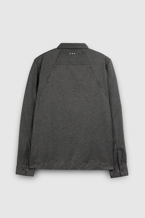 Teddy Smith Chemise C-WILLIAM ML MELANGE BLACK